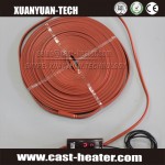 silicone rubber tape heater with temperature sensor