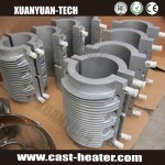 Band heater cast in aluminum heater