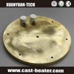 Copper/brass cast in heating elements parts