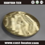 Copper/brass cast in heating elements parts
